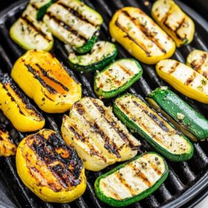 easy grilled zucchini and yellow squash with grill marks