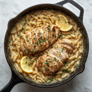skillet one pot chicken lemon orzo